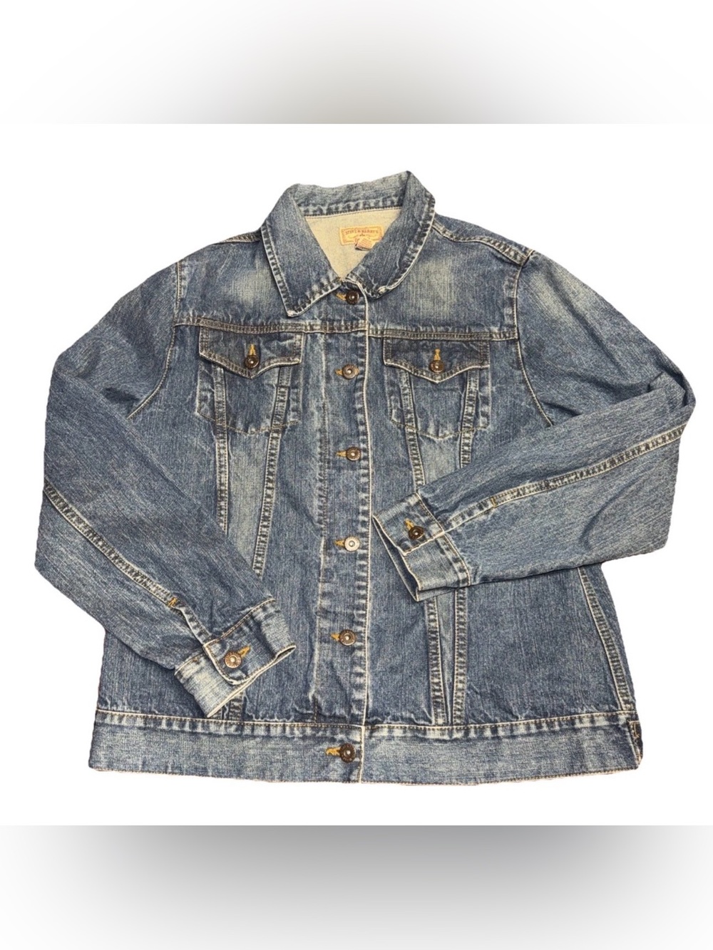 Steve & Barry's Denim Women's Jean Jacket Denim Size XL Button Pockets Western
